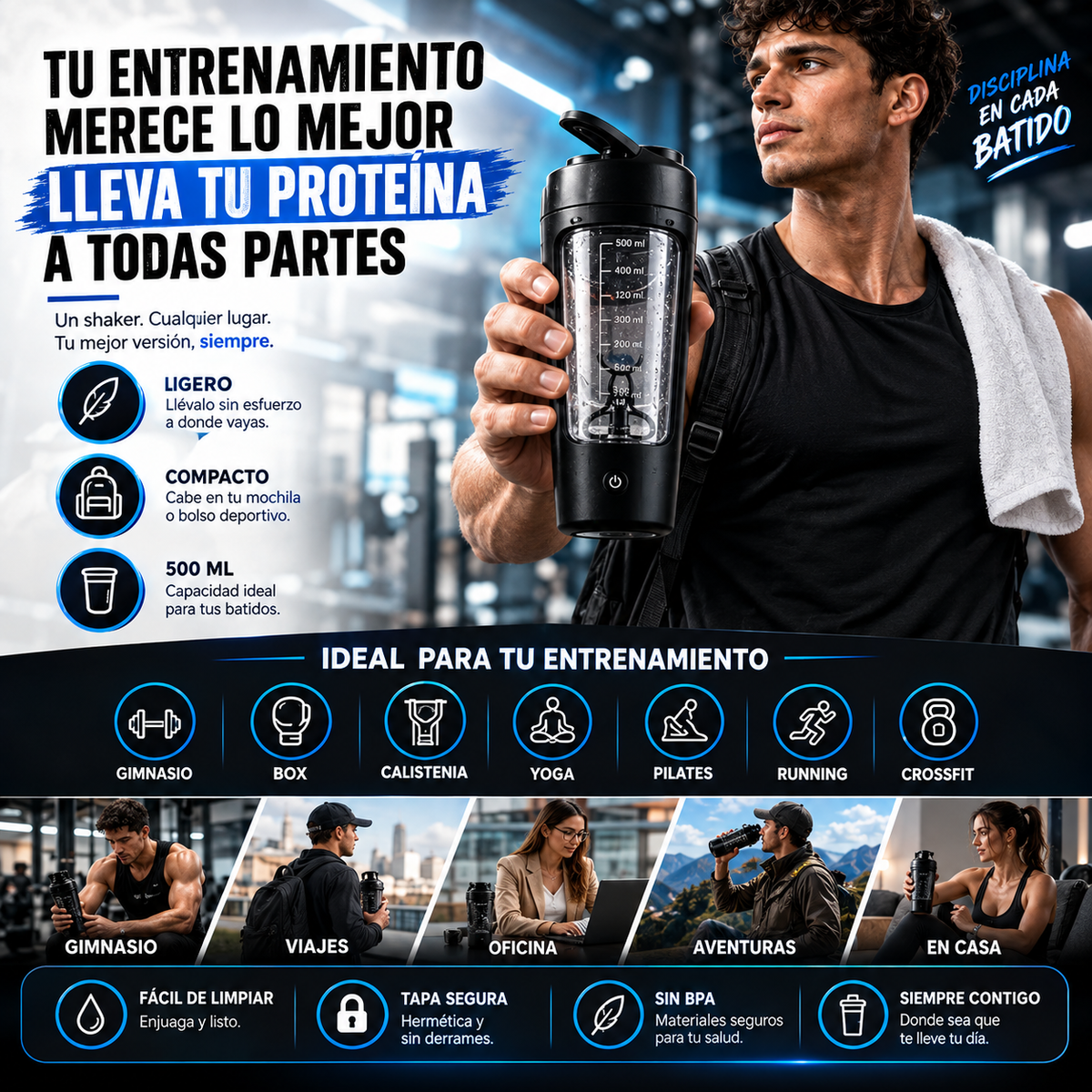 Shaker de Proteína Eléctrico