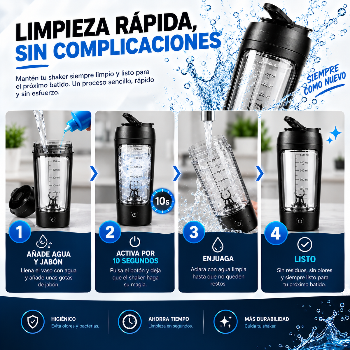 Shaker de Proteína Eléctrico